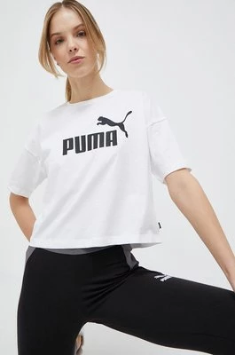 Puma t-shirt damski kolor biały 586866