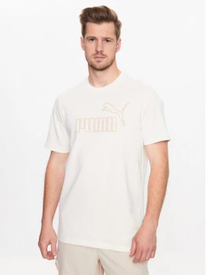 Puma T-Shirt Essentials Elevated 673385 Beżowy Regular Fit