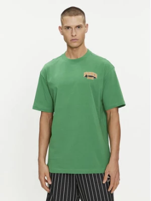 Puma T-Shirt For The Fanbase Graphic 624395 Zielony Relaxed Fit