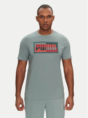 Puma T-Shirt Graphics Box 684827 Zielony Regular Fit