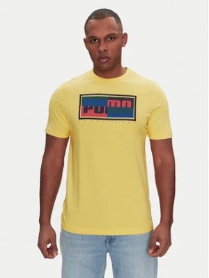 Puma T-Shirt Graphics Box 684827 Żółty Regular Fit