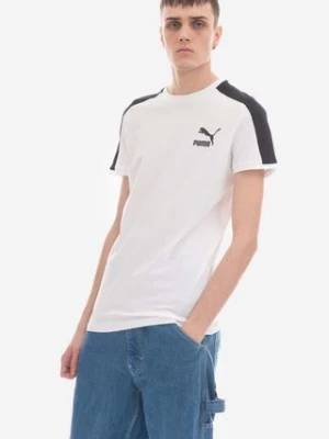 Puma t-shirt męski kolor biały z aplikacją 538204.02-BIALY