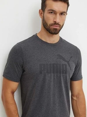 Puma t-shirt męski kolor szary z nadrukiem 586736