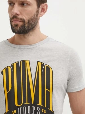 Puma t-shirt męski kolor szary z nadrukiem 624819