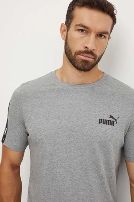 Puma t-shirt męski kolor szary z nadrukiem