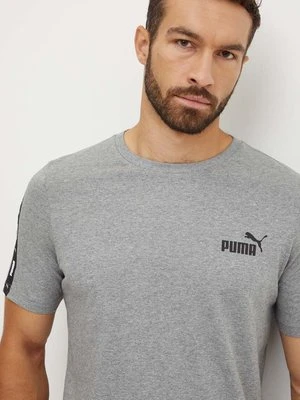 Puma t-shirt męski kolor szary z nadrukiem