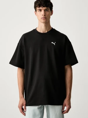 Puma T-shirt męski z bawełną Essentials Elevated czarny
