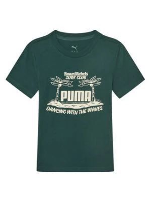 Puma T-Shirt MID90S Graphic 685152 Zielony Regular Fit