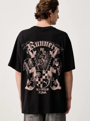 Puma T-shirt oversize męski bawełniany czarny