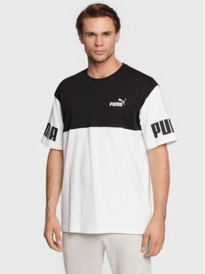 Puma T-Shirt Power Colorblock 849801 Biały Relaxed Fit