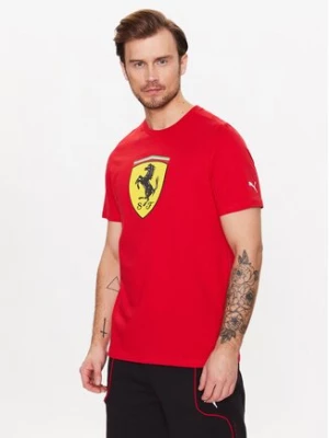 Puma T-Shirt Scuderia Ferrari Big Shield 538175 Czerwony Regular Fit