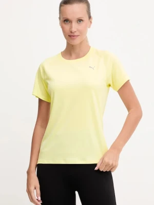 Puma t-shirt treningowy damski kolor żółty 526578