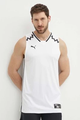 Puma t-shirt treningowy Hoops Team Game kolor biały 676628