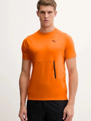 Puma t-shirt treningowy męski kolor pomarańczowy z nadrukiem 629673