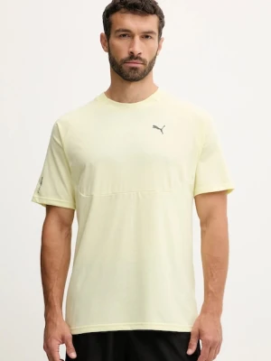 Puma t-shirt treningowy PUMATECH męski kolor żółty z nadrukiem 632100