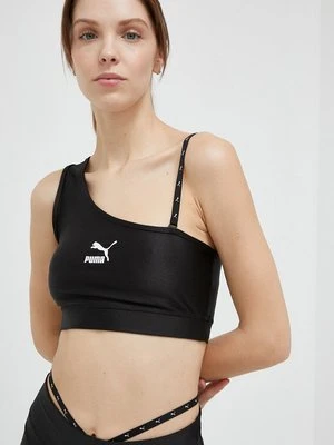 Puma top sportowy Dare To damski kolor czarny