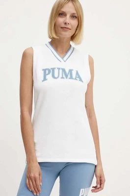 Puma top SQUAD damski kolor biały 678703