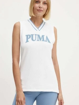 Puma top SQUAD damski kolor biały 678703