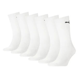 PUMA Unisex Crew Socks 6 pack, Odzież, Biały,