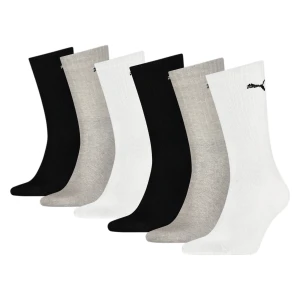 PUMA Unisex Crew Socks 6 pack, Odzież, Szary,