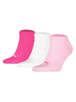Puma Zestaw 3 par niskich skarpet unisex 938624 Różowy
