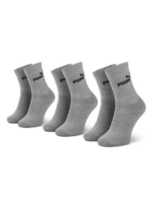 Puma Zestaw 3 par wysokich skarpet damskich 90712903 r. 35/38 Szary