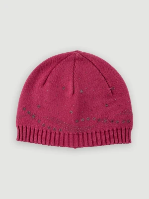 Purpurowa czapka z dżetami