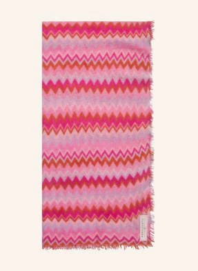 Purschoen Kaszmirowy Szal Chevron pink