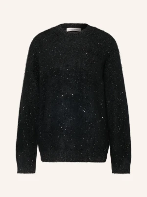 Purschoen Sweter Amdo Z Cekinami I Błyszczącą Przędzą schwarz CZARNY