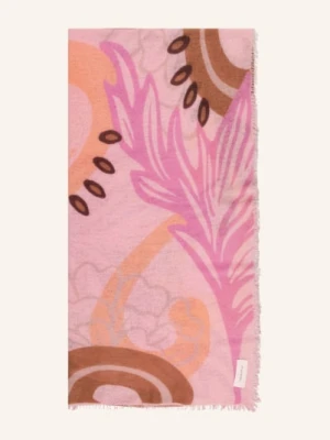 Purschoen Szal Z Kaszmiru Flower Print lila