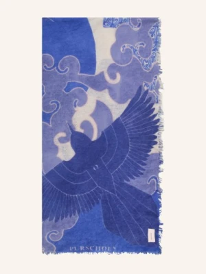 Purschoen Szal Z Kaszmiru Himmelsflug blau