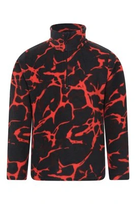 Pursuit -  dziecięcy polar z nadrukiem i zamkiem błyskawicznym - Burgundy Mountain Warehouse