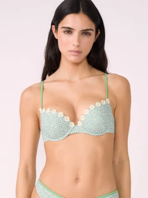 Push-up góra od bikini w kwiaty Etam
