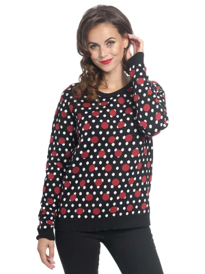 Pussy Deluxe Bluza "Mixed Dotties" w kolorze czarno-czerwono-białym rozmiar: XXL