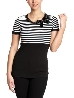 Pussy Deluxe Koszulka "Stripey" w kolorze czarno-białym rozmiar: S