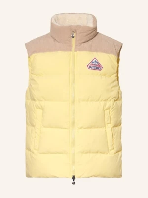 Pyrenex Kamizelka Puchowa Retro John Z Mieszanki Materiałów gelb