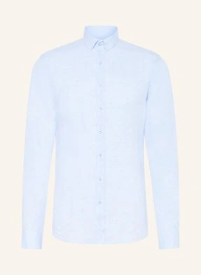 q1 Manufaktur Koszula Extra Slim Fit Z Lnu blau