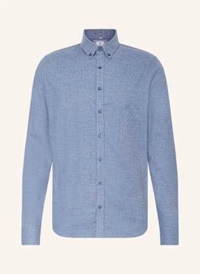 q1 Manufaktur Koszula Flanelowa Extra Slim Fit blau