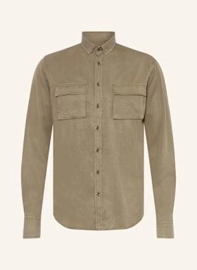q1 Manufaktur Koszula Slim Relaxed Fit gruen