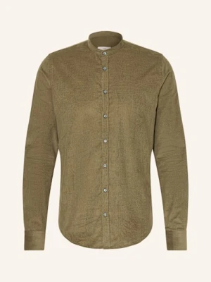 q1 Manufaktur Koszula Sztruksowa Regular Fit Ze Stójką gruen