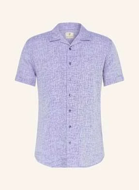 q1 Manufaktur Koszula Z Klapami Olly Regular Fit Z Lnu blau