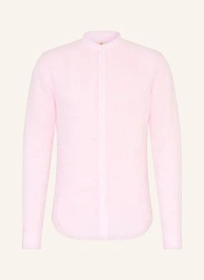 q1 Manufaktur Koszula Z Lnu Slim Relaxed Fit Ze Stójką rosa