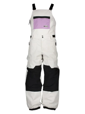 Quicksilver Spodnie narciarskie "Fly High Bib" w kolorze kremowo-czarno-fioletowym rozmiar: L