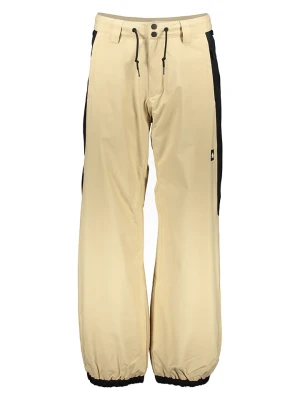 Quicksilver Spodnie narciarskie "Snow Down" w kolorze beżowo-czarnym rozmiar: L