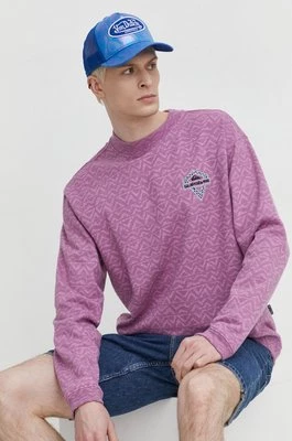 Quiksilver bluza bawełniana męska kolor różowy wzorzysta