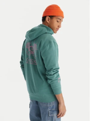 Quiksilver Bluza Graphic Hood Zip EQYFT05133 Zielony Regular Fit