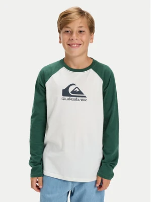 Quiksilver Bluzka Ev Omni Logo Raglan EQBZT04916 Biały Regular Fit