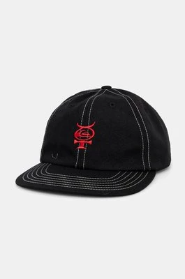 Quiksilver czapka z daszkiem Mercury Cap kolor czarny z nadrukiem AQYHA05461