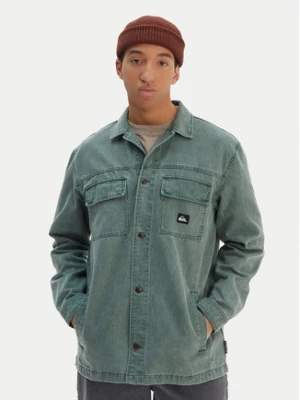 Quiksilver Koszula jeansowa Mohab Washed Twill EQYWT04654 Zielony Oversize