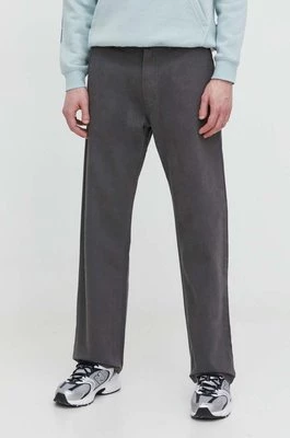 Quiksilver spodnie bawełniane kolor szary proste
